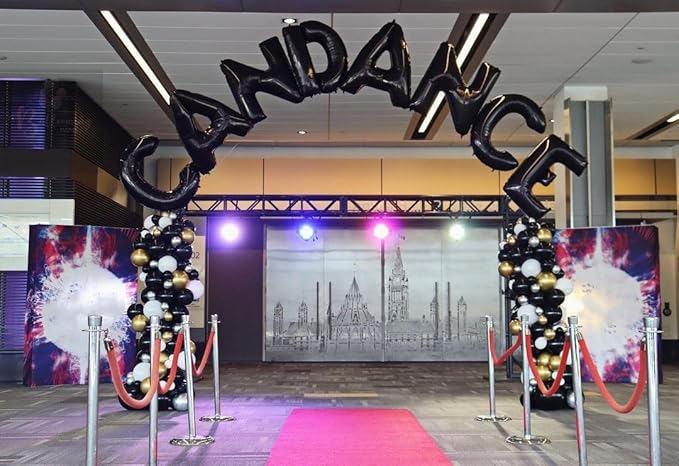 Black Letter K Balloons, 40 Inch Alphabet K Letter Balloons Foil Mylar Big Letter Balloons for Birthday Party Anniversary New Year Graduation Wedding Decorations