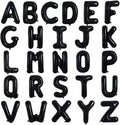 TONIFUL 52 Pieces 16 Inch Black Letter A-Z Balloons,Custom Phrase Mylar Foil Alphabet Letter DIY Personalized Phrase Banner for Birthday Anniversary Celebration Graduation Party Halloween New Year