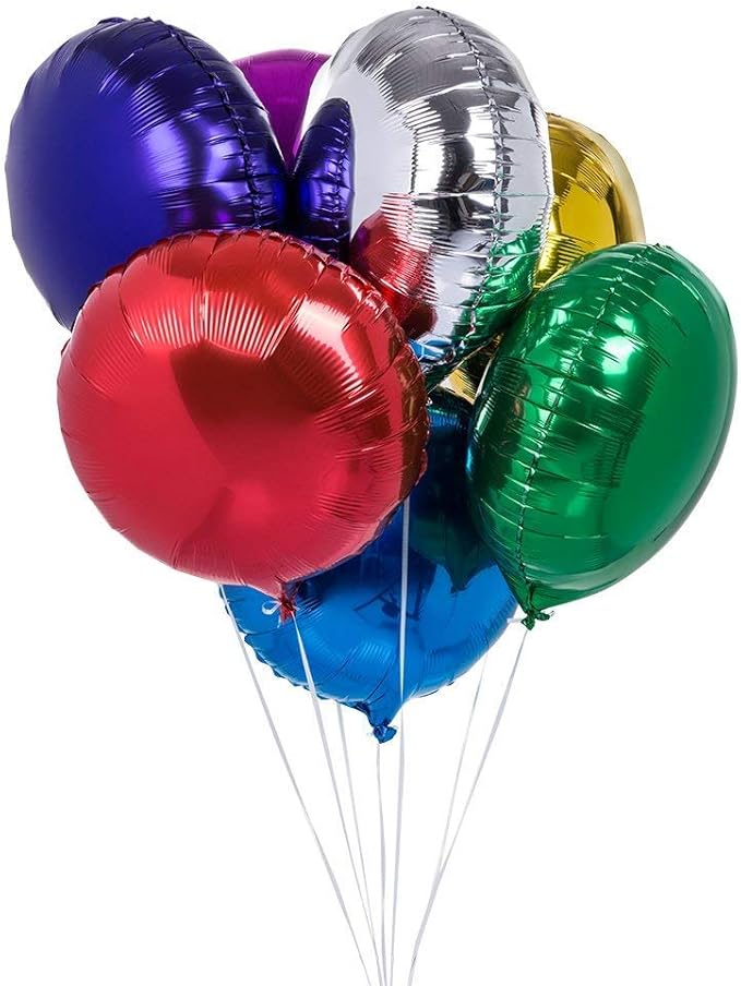 50pcs/lot Round Shape Foil Mylar Helium Balloon 18" Balloon Birthday Party Decoration Foil Balloons