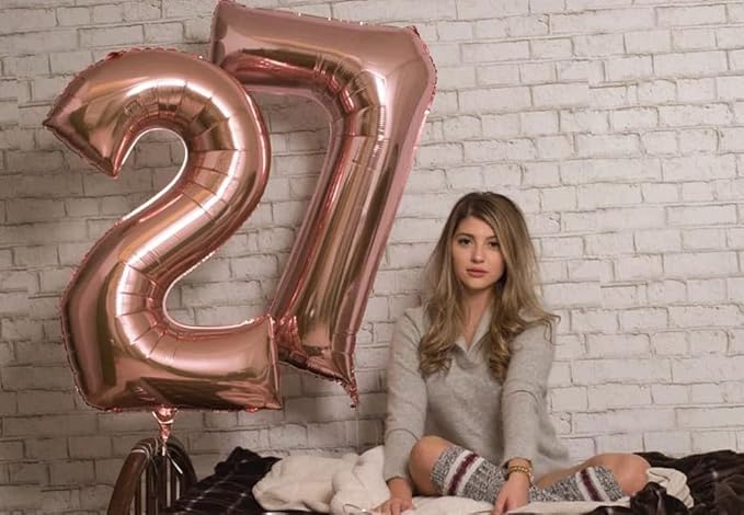Number 0 Balloons 40 Inch Rose Gold Number Balloons for 10 20 30 40 50 60 70 80 90 100 Numbers Balloon Birthday Decorations Wedding Event Baby Shower
