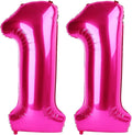 Jumbo Hot Pink Number 11 Balloon 40 Inch, Mylar Foil Number 11 Balloons for Boy Girl 11 Birthday Party, Giant Balloons Anniversary Graduations Photo Shoot Decorations
