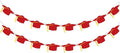 16PCS 2025 Graduation Banner, Hat Congrats Grad Banner with Tassel, Class of 2025 Banner Garland for High School College Graduation Party Decorations Supplies Decor