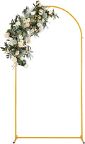 Vincidern 6.6 FT Wedding Arch Backdrop Stand for Parties, Balloon Arch Stand, Wedding Arches for Ceremony, Metal Arch Backdrop Stand for Bridal Baby Showers, Birthday Party Decoration Door Frame Gold