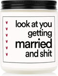BaubleDazz Funny Wedding Gifts, Bachelorette & Bridal Shower Gift for Bride, 7oz Lavender Scented Soy Wax Candle, Bride to Be, Engagement Gifts for Couples