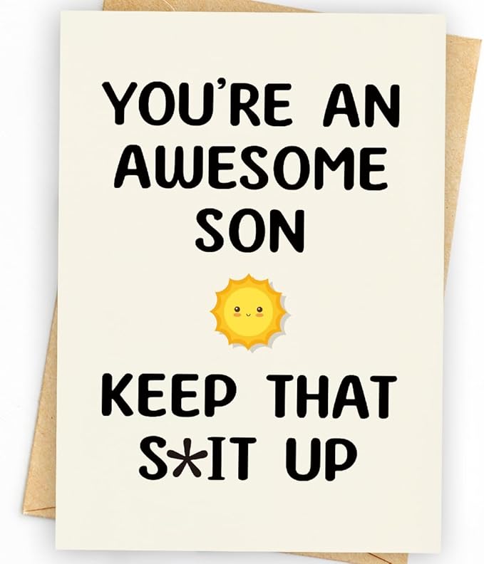 Birthday Card for Son, Son Birthday Card, Birthday Card Son, Birthday Card Son, Happy Birthday Son Card, To My Son from Mom, Gifts for Adult Son Gift Ideas, Birthday Card Son Adult
