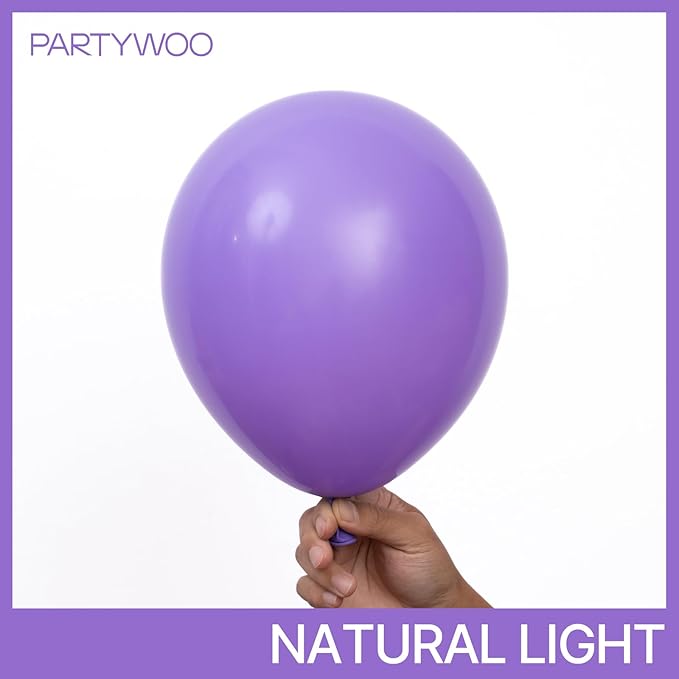 PartyWoo Purple Balloons 50pcs 12 Inch Purple Latex Balloons for Birthday Baby Shower Anniversary Engagement Wedding Princess Bachelorette Bridal Shower Butterfly Party Decorations Purple-Y15