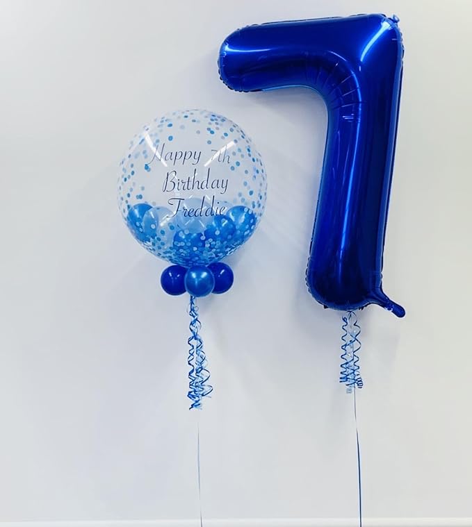Number 4 Balloons, 40 Inch Foil 4 Balloons for Birthday Party Decoration, Navy Blue Number 4 Ballon for 4, 14, 24, 40 Celebration, Birthday, Christmas, Anniversary Decor