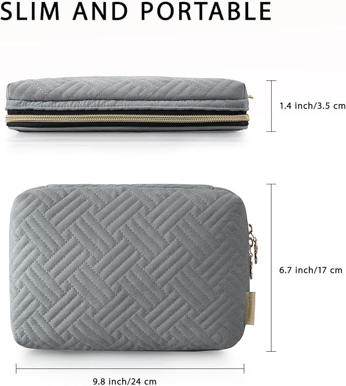 BAGSMART Electronics Organizer Travel Case, Travel Cable Organizer Bag for Travel Essentials & Accessories for Women, Cord Organizer for Phone, SD Card, Grey