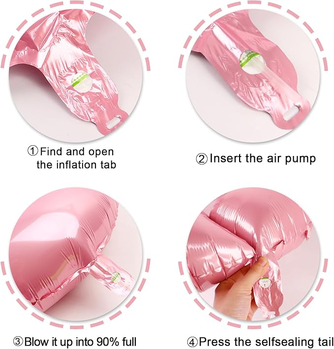 40 Inch Pearlescent Pink Large Number 4 Birthday Balloon, Giant Number Four 14 24 34 40 44 Balloons, Foil Mylar Big Balloons for Anniversary Graduation Supplies Decorations