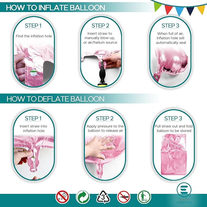 40 Inch Large Pink Number Celebration and Decoration Balloon for Birthday Parties, Graduations, Anniversaries, Weddings, Photo Shoots, Special Events - Helium Foil Mylar (Pink Number 40)
