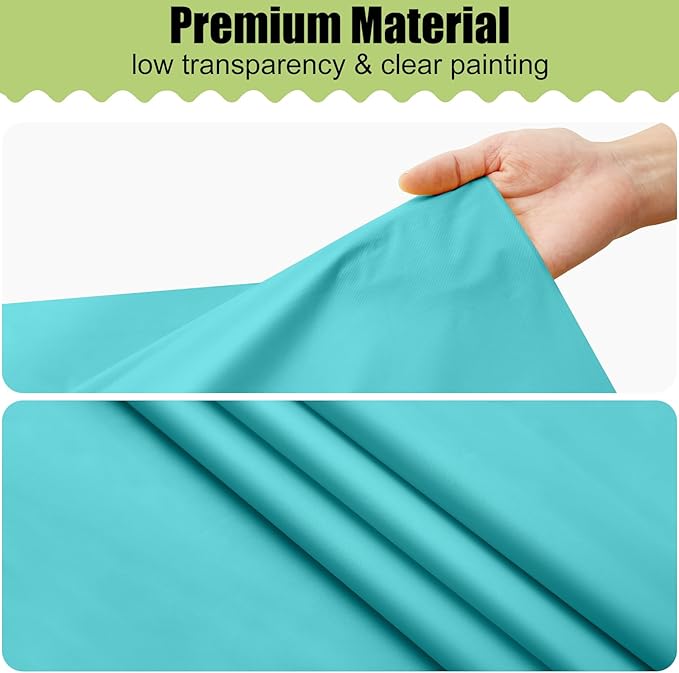 Smiry Disposable Table Cloth - 6 Pack, 54 x 78 Inch Waterproof Rectangle Tablecloths for Parties, Decorative Plastic Table Cover, Leakproof & Sturdy, Teal