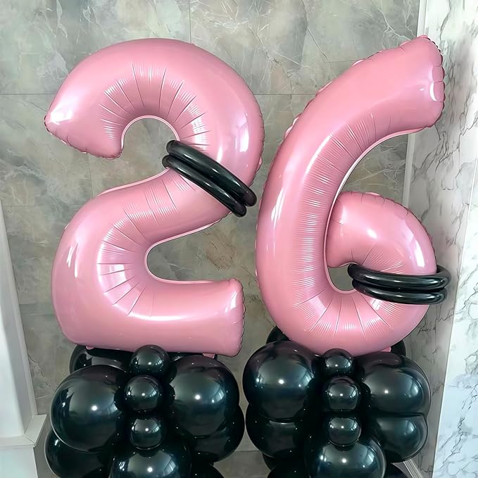 Pastel Pink 3 Balloon, Light Pink 3 Balloons Number,40 Inch Helium Foil Mylar Number 3 Balloon for Birthday Party