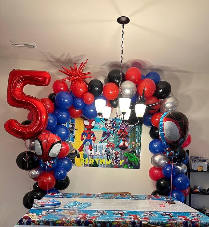 Smlpuame 40 inch Number Balloon 0-9 Red Large Number 5 Balloons,Digital Balloons for Birthday Party Celebration Decorations Supplies, Helium Foil Number Balloons for Wedding Anniversary