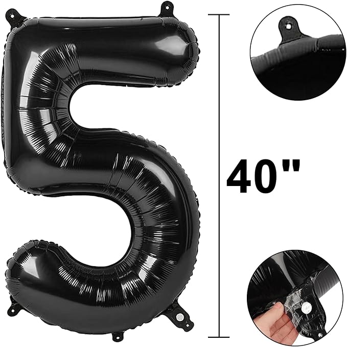40 Inch Black Number 35 Digital Balloon,Jumbo Mylar Foil Helium Balloon for 35 Balloons for Birthday Party,Wedding Anniversary Party Decorations