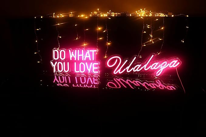 LED Neon Sign Night Light for Wall Party Décor Bedroom Room Bar Wedding Home Birthday Art Decoration Christmas with USB Chain Light modulator 5v (lets party blue)