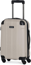 Kenneth Cole REACTION Out of Bounds Lightweight Hardshell 4-Wheel Spinner Luggage, Mushroom, 20-Inch Carry On
