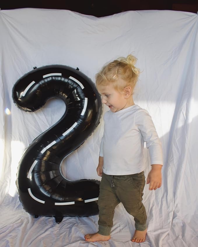 Race Car Number 8 Balloon 40 Inch, 8 Balloon Number, 8th Birthday Decorations, Race Car Party Supplies for Boys Girls