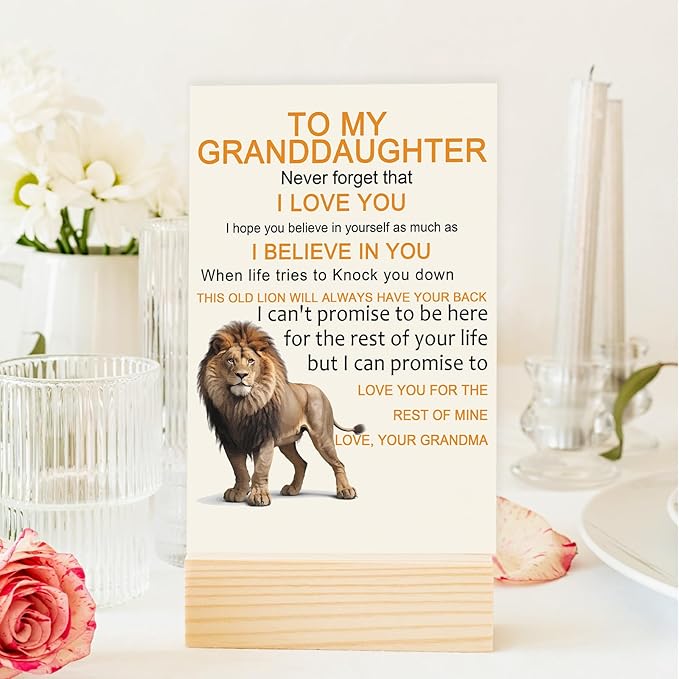 OJsensai Cute Birthday Card for Granddaughter, Best Gifts from Grandma Nana, Happy Birthday for Granddaughter Kids Adult