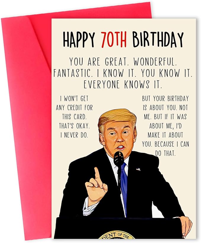 Funny 70th Birthday Card for Women Men, Humor Birthday Gifts for 70 Year Old Men Women, Happy 70th Birthday Decorations for Dad Mom Grandpa Grandma