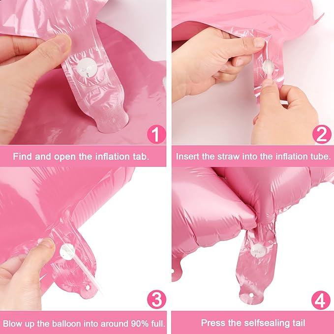 40 Inch Pink Number Balloon 0-9(Zero-Nine) with Crown, Big Size Happy Birthday Balloon, Foil Helium Big Number Balloon for Birthday Party,Wedding, Anniversary (PINK 7)