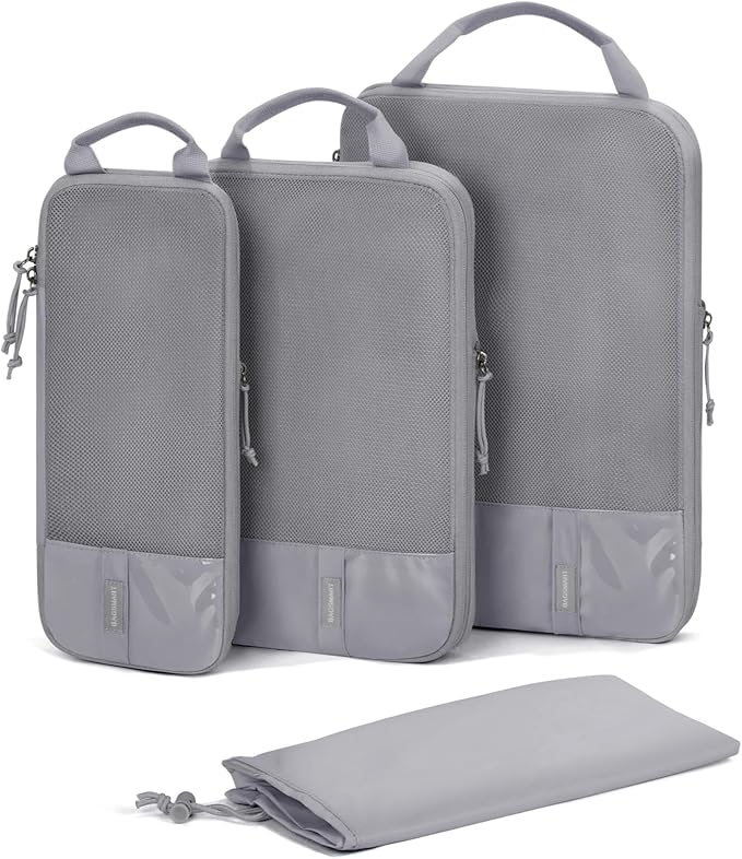 BAGSMART 6 Set /4 Set/2 Set Compression Packing Cubes for Travel, Lightweight Luggage Organizer Bags, Durable Space Saver Bags Travel Essentials