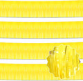 4 Pack 10 Ft Macaron Yellow Foil Fringe Garland Metallic Streamers Tinsel Banner Wall Hanging Garland Backdrop for Parade Floats, Halloween, Christmas, Thanksgiving, New Year Party Decorations