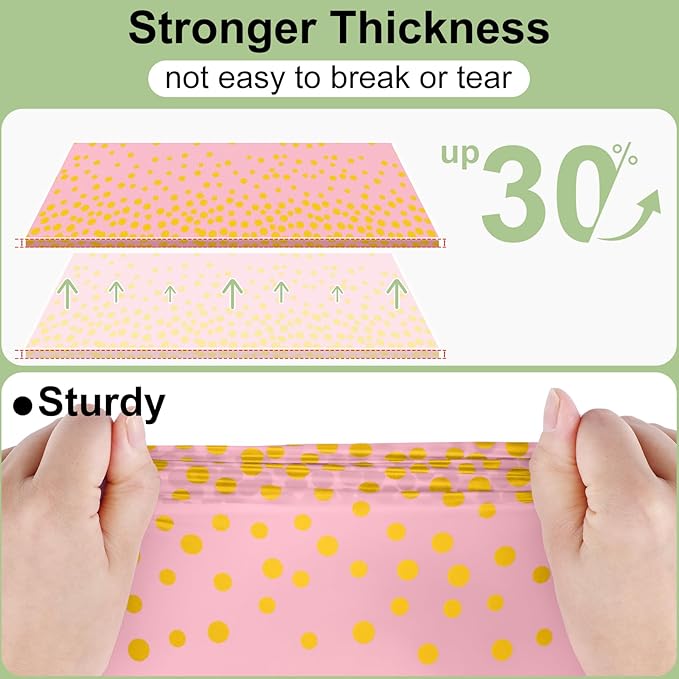 misaya 6 Packs Dot Disposable Table Cloth, 54 x 108 Inch Waterproof Plastic Tablecloth, Rectangle Gold Dots in Pink Table Covers for Easter, Picnic, Birthday, Party