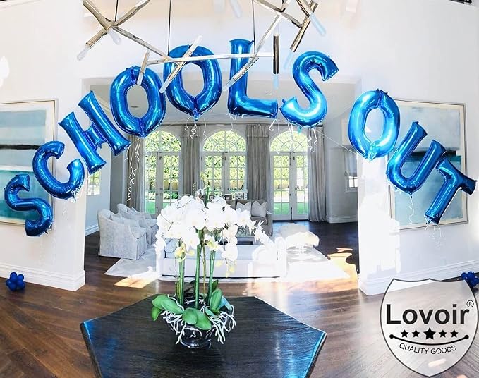 Lovoir 40 Inch Large Blue Letter A Balloons Big Size Jumbo Mylar Foil Helium Balloon for Birthday Party Celebration Decorations Alphabet Blue A