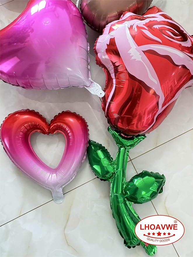 Gradient Pink Heart Shaped balloons Pack of 10,18 Inch Love Valentine Balloons Heart Romantic Balloons For Valentines Day Propose Marriage Wedding Bridal Shower Engagement Party Decorations
