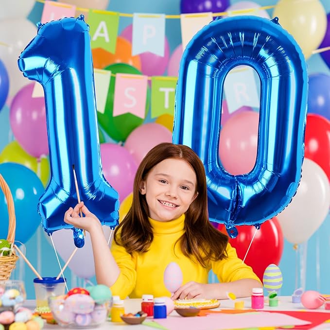 Number Balloons 40 Inch Blue Number 0 Balloon Large Helium Foil Mylar Balloons For Birthdays Party Decorations/Wedding/Anniversary/Graduations/Baby Shower