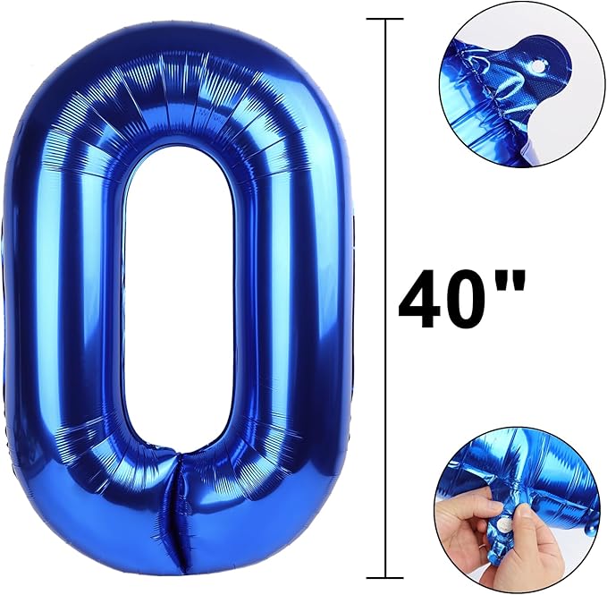 40 Inch Navy blue Number 20 Digital Balloon,Jumbo Mylar Foil Helium Balloon for 20 Balloons for Birthday Party,Wedding Anniversary Party Decorations