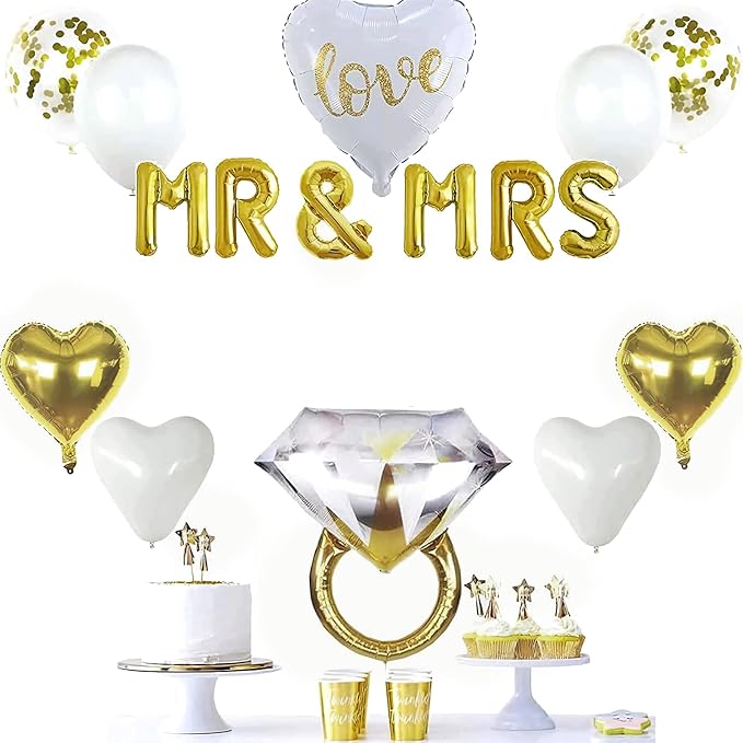 Letter Balloons Gold Party Balloon - 40 Inch Large Gold Letter M Balloon, Letter Balloon Birthday Decorations, Balloon for Women Men Anniversary Party Decorations Supplies