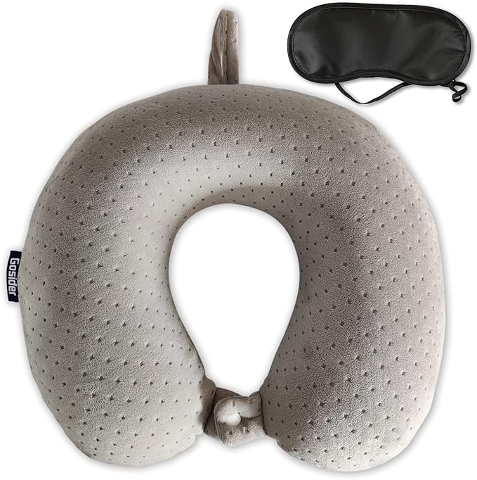 Memory Foam Travel Pillow, Comfortable Travel Neck Pillow U Shape, Support Neck and Head to Relieve Fatigue, Portable Neck Pillow Suitable for Planes, Trains, Self-Driving Cars