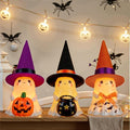 Halloween Decorations Indoor,3Pcs Cute Spooky Ceramic Ghost Halloween Decorations,Ghost Figurines with Hats - Adorable Tabletop Decor for Mantel,Party, Home, Porch Decor
