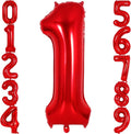 Red Number 1 Balloon 40 Inch, Big Large Foil Helium Number Balloons, Jumbo Giant Mylar Number 1 Balloons for 1st first Birthday Party Decorations Supplies Anniversary