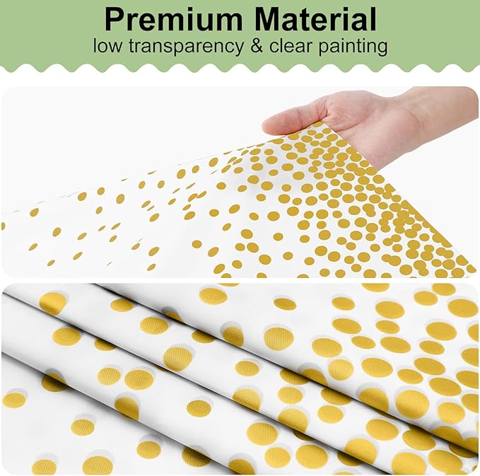 misaya 6 Packs Dot Disposable Table Cloth, 54 x 108 Inch Waterproof Plastic Tablecloth, Rectangle Gold Dots in White Table Covers for Easter, Picnic, Birthday, Party