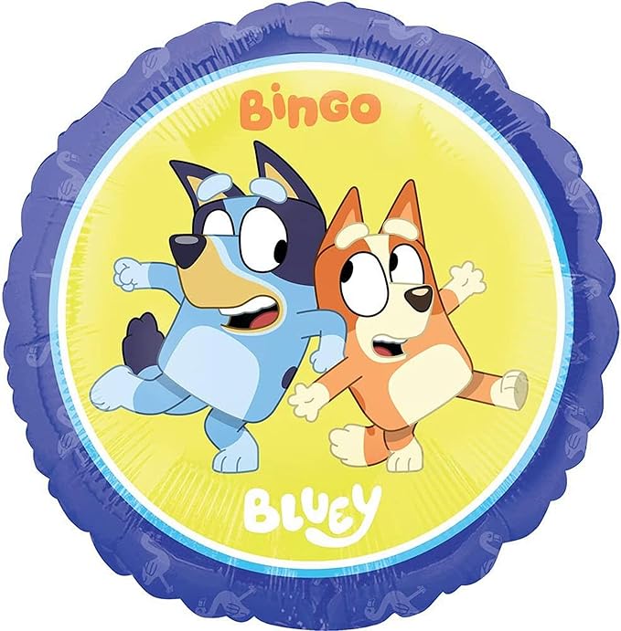 Anagram Bluey 5th Birthday Party Supplies 5pc Foil Balloon Bouquet