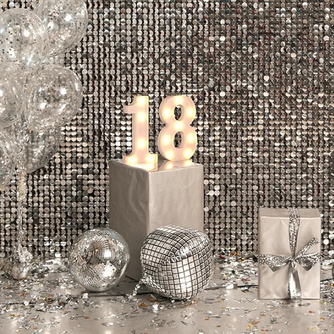 Marquee Numbers Light up Numbers, 0-9 Number Battery Powered LED Light, White Plastic Numbers Sign for 1st Birthday Decorations, Number Decor for Graduation Engagement Wedding Baby Shower (Number 1)