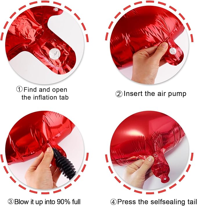 Number Balloon Red 1 Balloon 40 Inch, Red One 1st Number Balloon for First Birthday, 1 10 11 12 15 16 17 18 Red Party Graduations Decorations