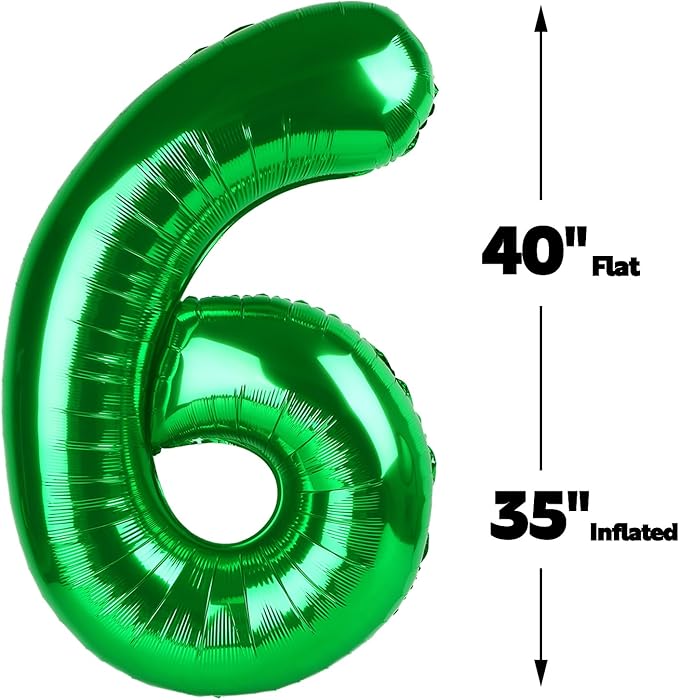 40 Inch Green Mylar Foil Number 26 62 Birthday Balloon, 26 Boy Girl Party Decorations Supplies, Big Helium Balloons Numbers for 26 62 Men Women Anniversary