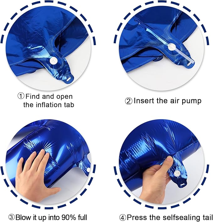 Night Blue Helium Number Balloon 40 Inch, Giant Foil Night Blue Number 0 Birthday Balloons, Large Numbers 10 20 30 40 50 60 70 80 90 100 2025, Party Celebration Supplies Decorations