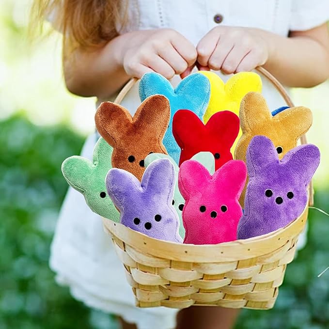 12PCS Cute Bunny Plush Toys,Easter Basket Stuffers Toys for Kids,Bunny Stuffed Animals,Easter Party Favors Gift for Girls Boys