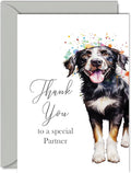 Thank You Cards for Partner - Party Dog - Thankyou Cards for Partner from Companion Life Partner, Heartfelt Appreciation Card A5 Thank You So Much Greeting Cards