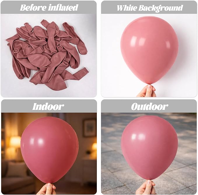 Retro Pink Balloons, 66pack 12inch Blush Pink Balloons Latex Party Balloons for Birthday Baby Shower Valentine's Day Graduation Wedding Gender Reveal Anniversary New Year Party Decorations