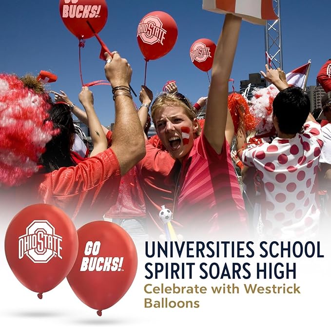 Wichita State Shockers Balloons 10 Pack 11" Official Licensed Logos, Helium Quality Latex Balloons, Perfect for College Football Team Celebration, Decorated Front and Back by Westrick