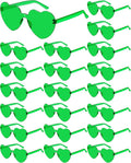 Frienda 20 Pairs Heart Shaped Sunglasses Rimless Candy Color Glasses for Women Men Party Favor