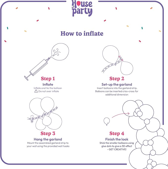 HOUSE OF PARTY Pastel Rainbow Balloons-140 Pcs, Pastel Color Balloons | Pastel Balloon Garland with Pink, Yellow, Orange, Green & White Balloons Perfect for valentines Decor & Graduation Party