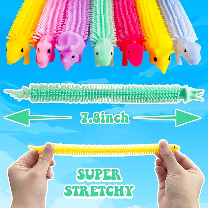 40 Pack Stretchy String Fidget Toys,Dinosaur Sensory String Toys,String Fidget Toys for Kids Adults Stress Relief,Party Favors,Christmas Stocking Stuffers