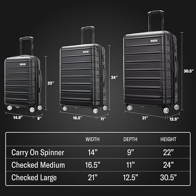 Samsonite Omni 2 Hardside Expandable Luggage with Spinner Wheels, Checked-Large 28-Inch, Purple