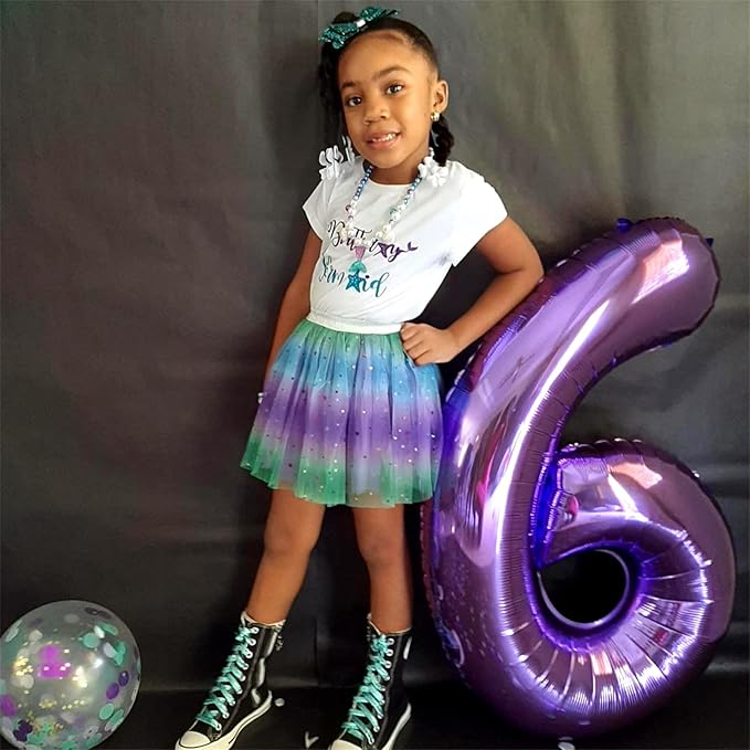 Large 10 Balloon Number Purple, 40 Inch Helium Foil Number 1 & 0 Balloons Self Inflating with Confetti Balloons for Girls Women 10th 1st Birthday Party Balloons Anniversary Decorations Supplies